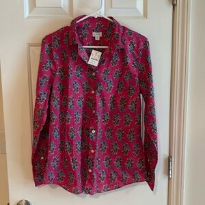 Brand new j crew floral button down- size medium